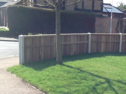 Close board fencing is ideal for a front garden